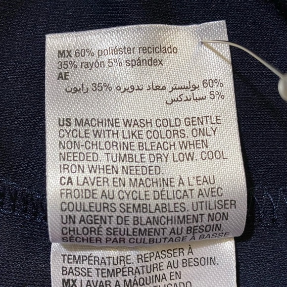 Women’s Alfani Stretch Long-sleeve Blue Shirt Size Medium - Picture 6 of 6